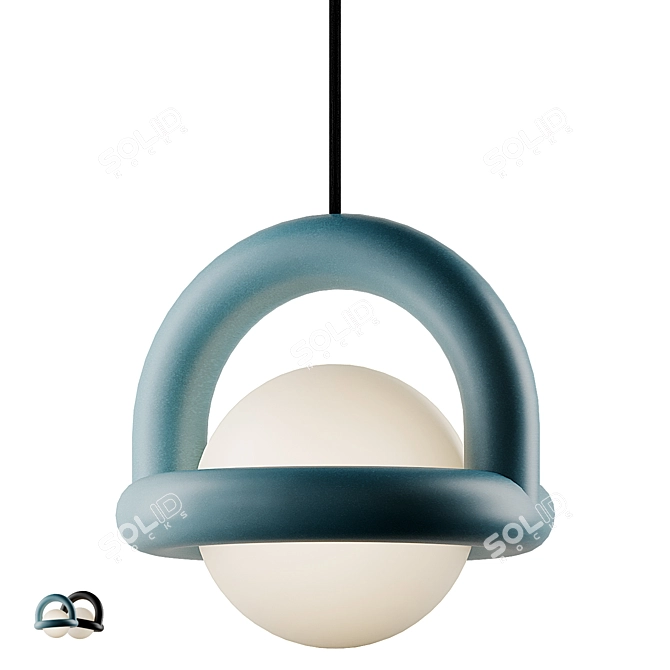 Dazzling Balloon Pendant Lights 3D model image 1