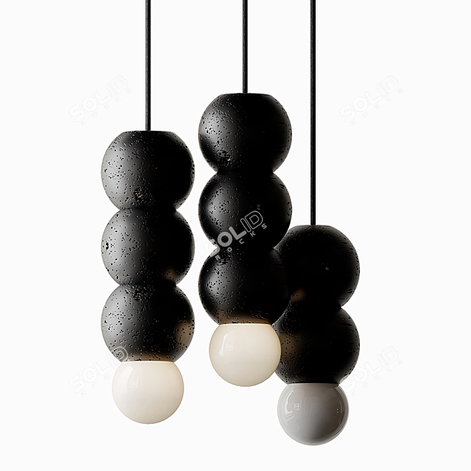 Lava Stone Pendant Light by Buzao 3D model image 1