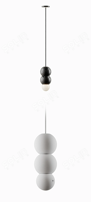 Lava Stone Pendant Light by Buzao 3D model image 5