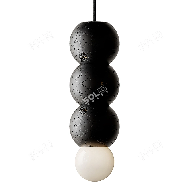 Lava Stone Pendant Light by Buzao 3D model image 7