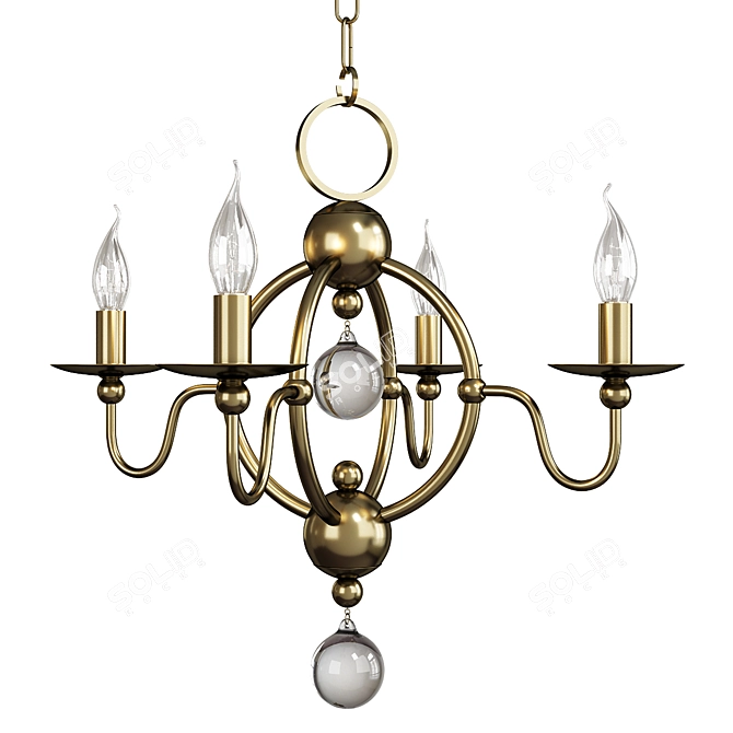 Quatrefoil Luxury Chandelier 3D model image 1