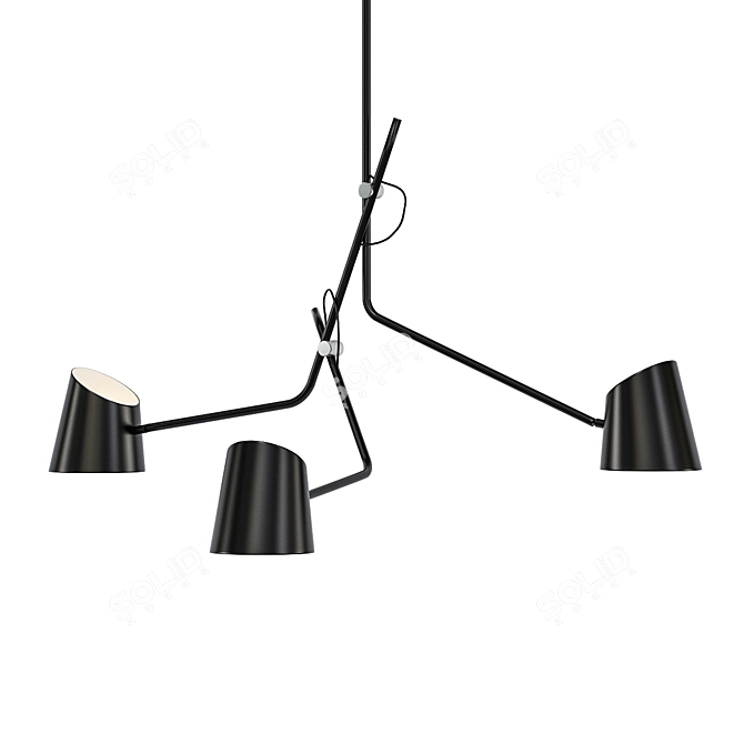 Modern Triple Pendant Light - HARTAU 3D model image 1