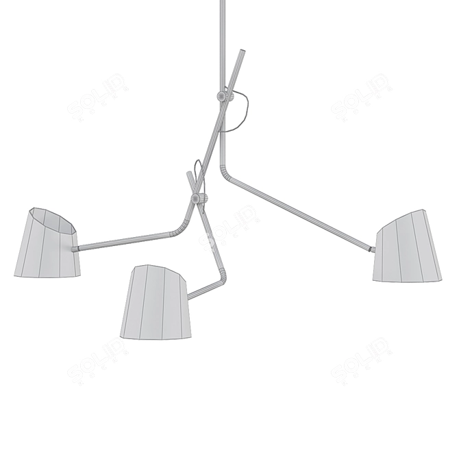 Modern Triple Pendant Light - HARTAU 3D model image 2