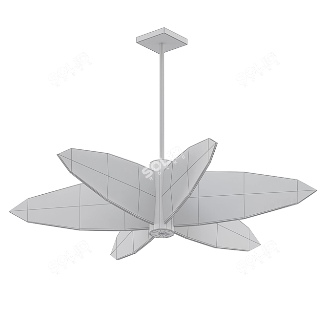 Elegant Roses des Sables Chandelier 3D model image 2