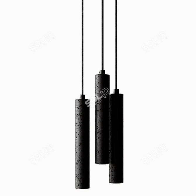 Mesmerizing Lava Stone Pendant Light 3D model image 2