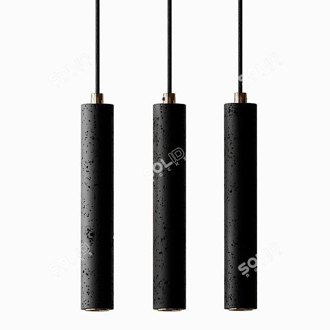 Mesmerizing Lava Stone Pendant Light 3D model image 3