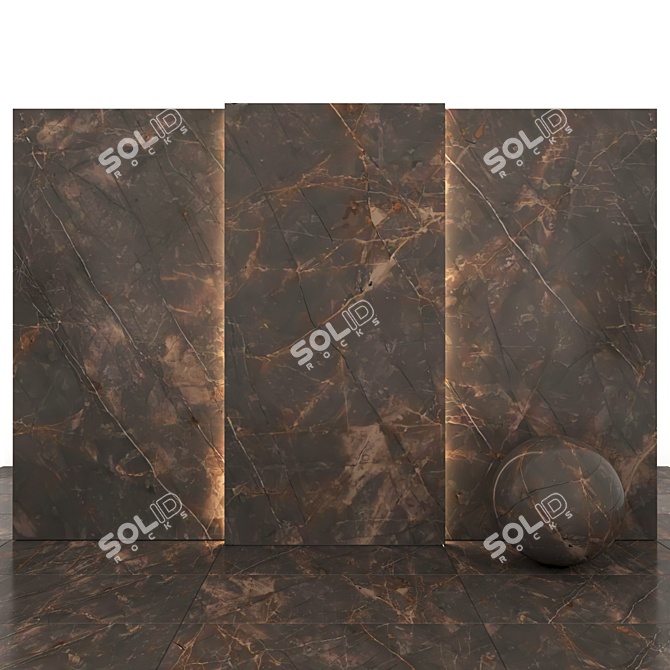 Pulpis Dark Gray Marble: Luxurious Texture Collection 3D model image 1