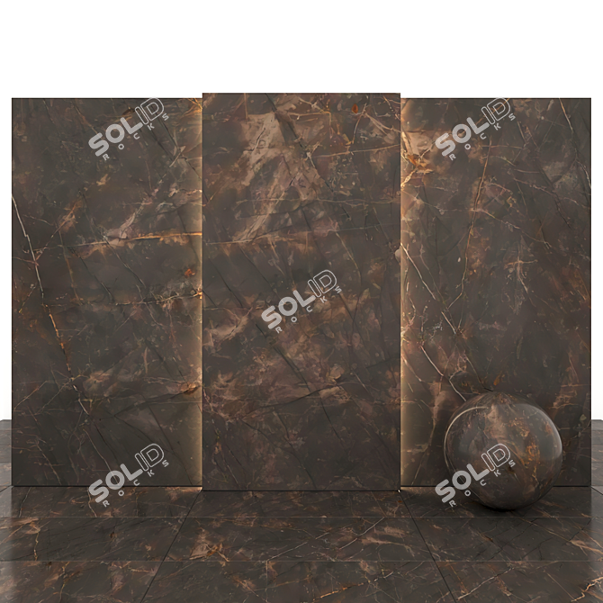 Pulpis Dark Gray Marble: Elegant, Versatile Tiles 3D model image 2