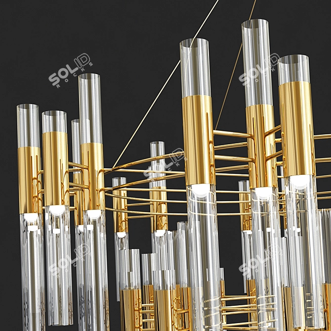 Ethereal Cascade Chandelier 3D model image 2