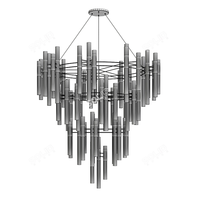 Ethereal Cascade Chandelier 3D model image 4