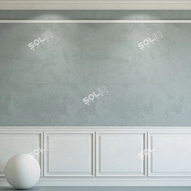 Elegant Molding Plaster 154 3D model image 1