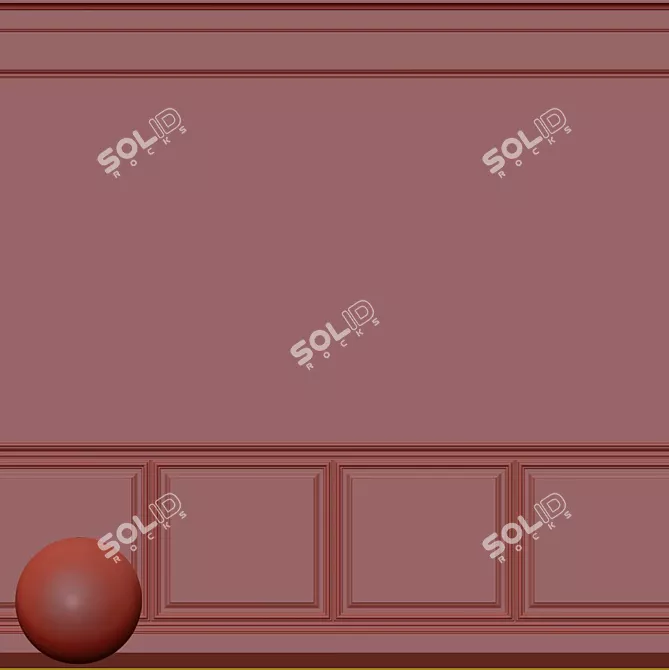 Elegant Molding Plaster 154 3D model image 3