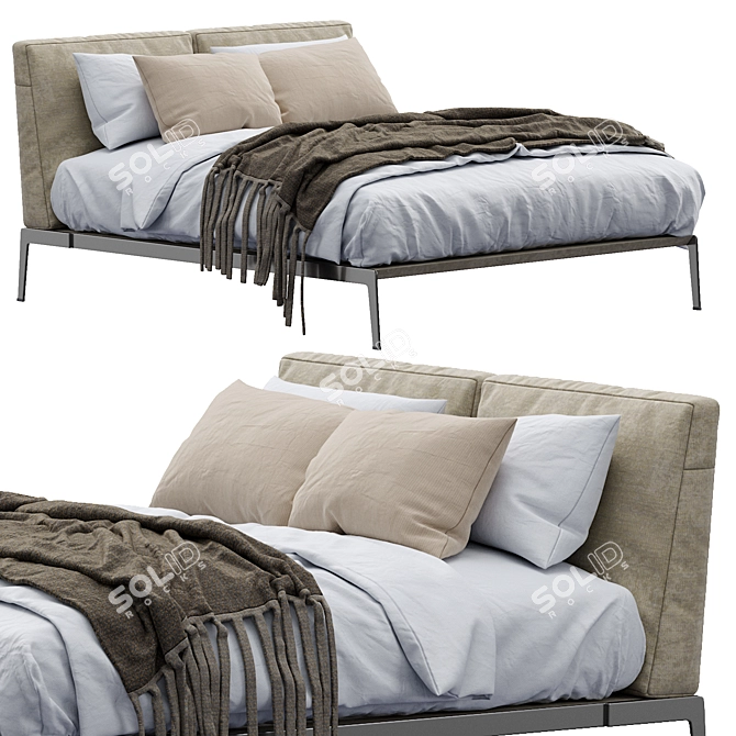  Sleek Lifesteel Bed: Superior Comfort 3D model image 2
