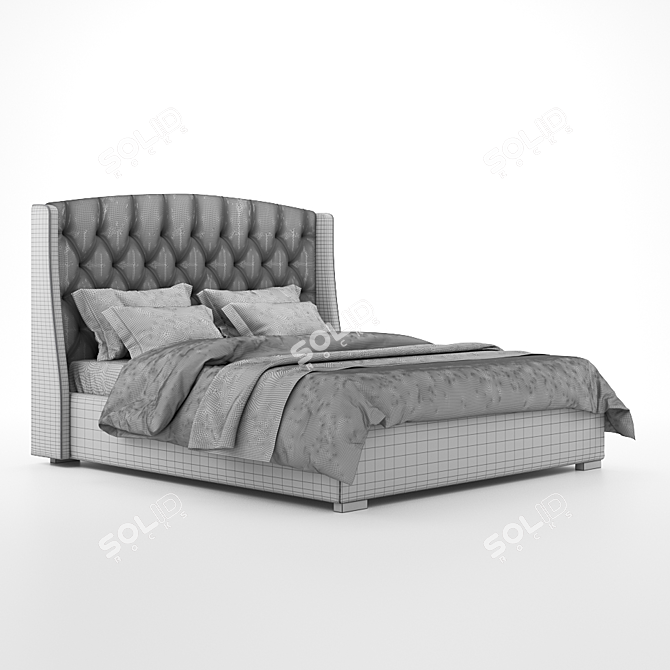 Luxury Olive Dream Bed 3D model image 4