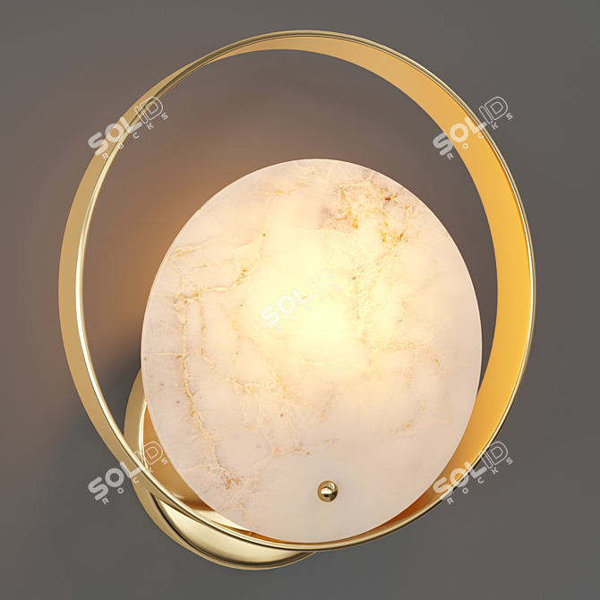 Marble Rondo LED Wall Light 3D model image 1