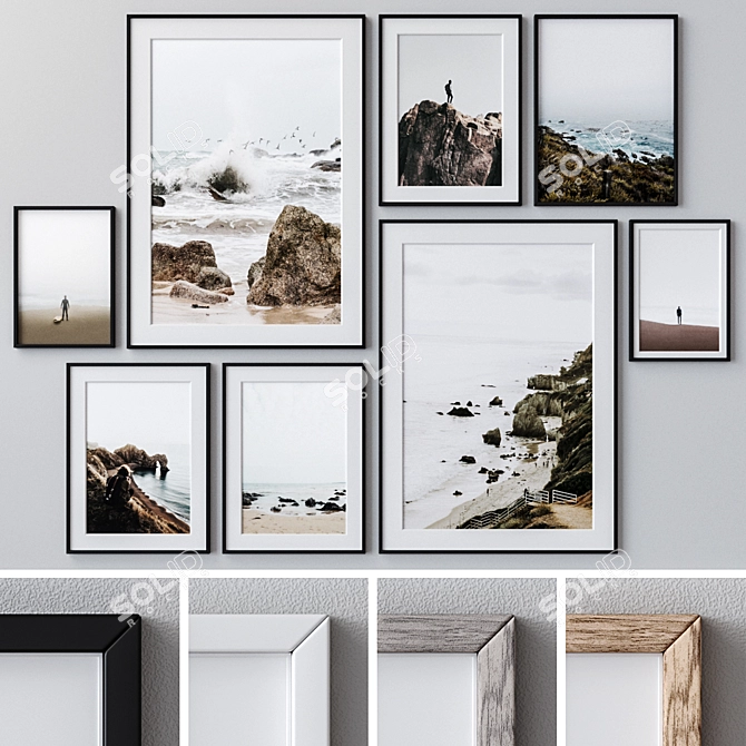 Versatile Photo Frames Set 3D model image 1