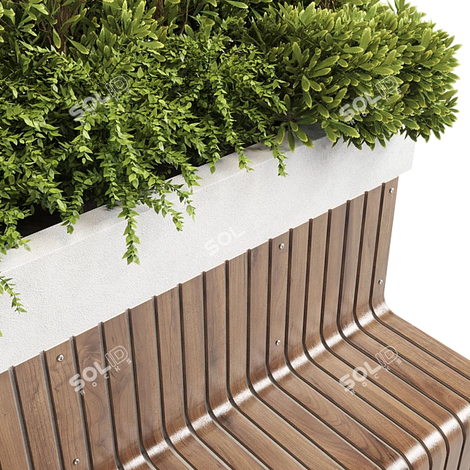 Versatile Plant Bench for Indoor and Outdoor Use 3D model image 3