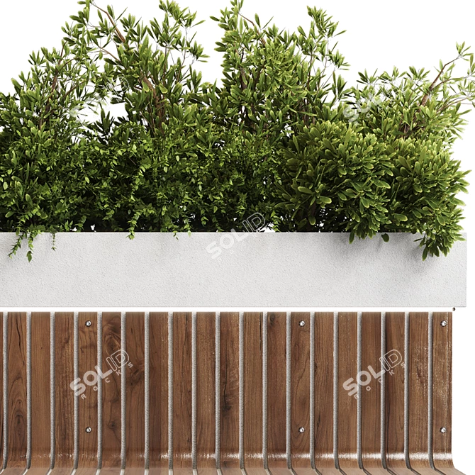 Versatile Plant Bench for Indoor and Outdoor Use 3D model image 4