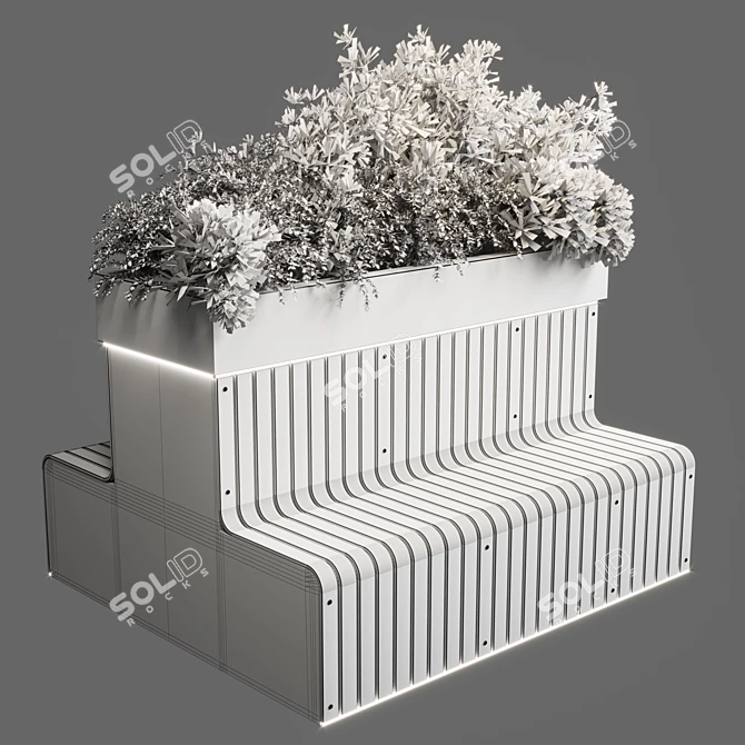 Versatile Plant Bench for Indoor and Outdoor Use 3D model image 5