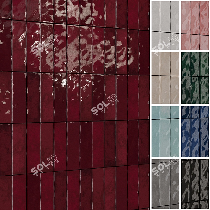 Unique Title: Equipe Artisan Spanish Wall Tiles 3D model image 1