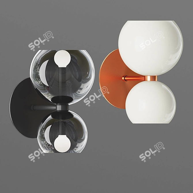 Elite B Modern Ceiling Lamp 3D model image 1