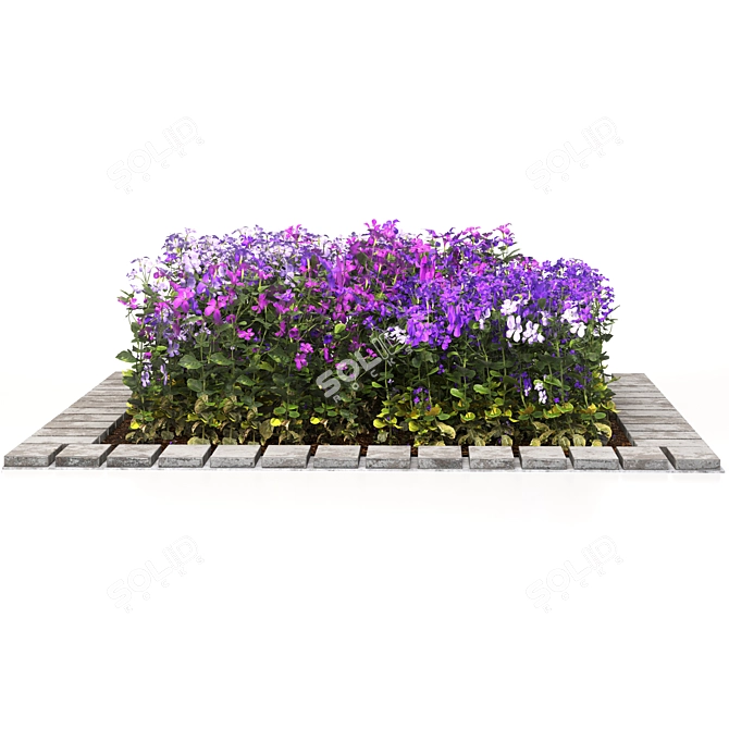 Blossom Gardens: Exquisite Outdoor Flowers 3D model image 2