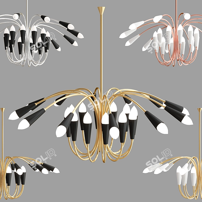 Modern Delightfull Aretha Suspension 3D model image 1