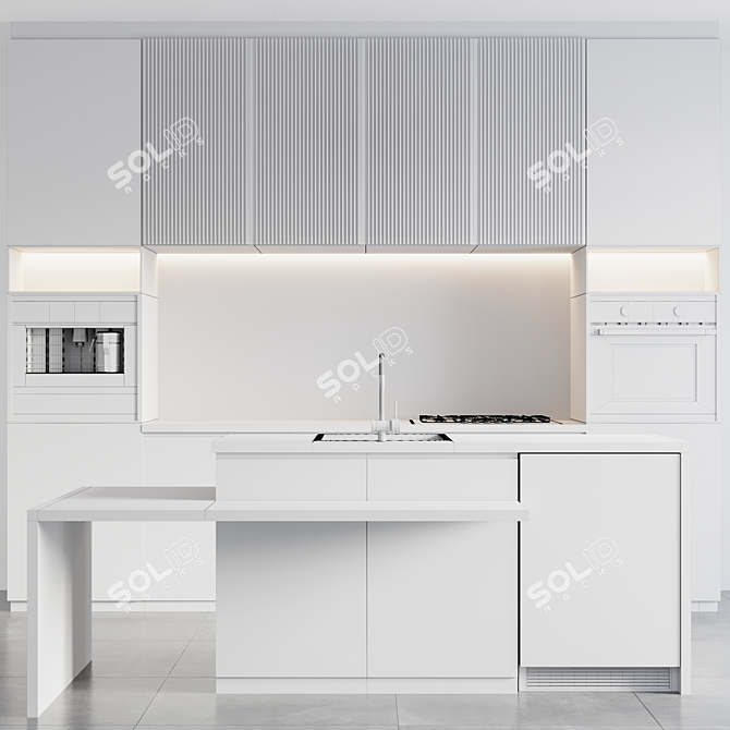 Modern Kitchen Set - V-Ray & Corona Compatible 3D model image 5