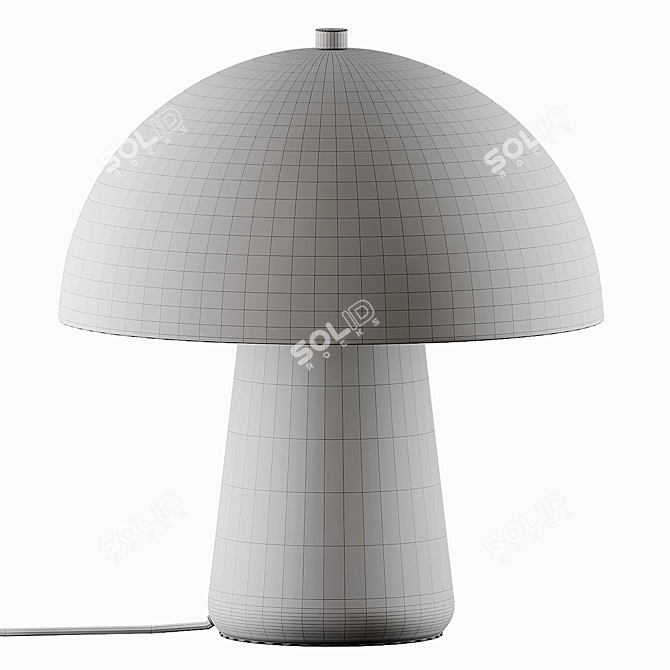 Elegant Clay Table Lamp 3D model image 3