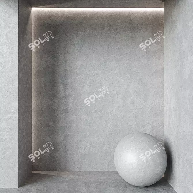 Seamless Plaster Textures 3D model image 1