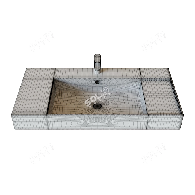 Roca Inspira Square Unik - Stylish Washbasin & Furniture Set 3D model image 2