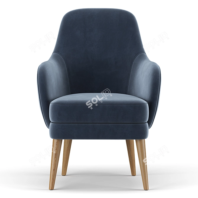 Elegant Amaia Chair: Stylish Comfort 3D model image 3