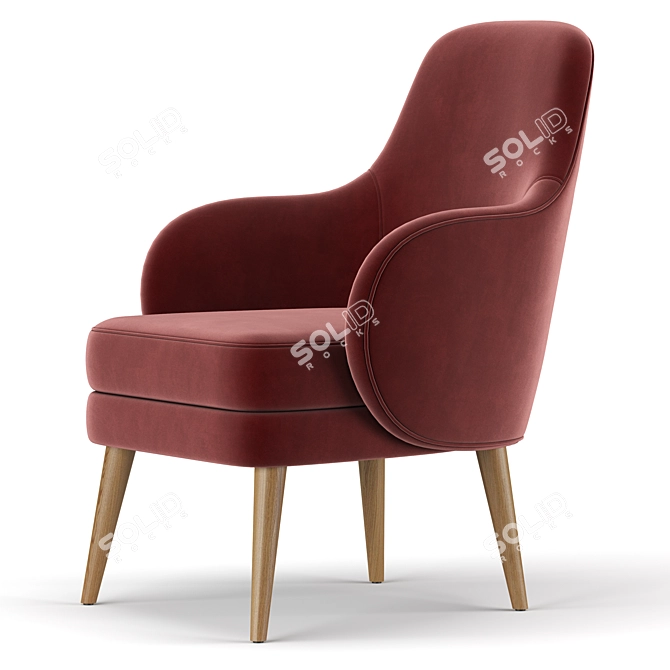 Elegant Amaia Chair: Stylish Comfort 3D model image 4