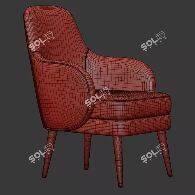 Elegant Amaia Chair: Stylish Comfort 3D model image 5