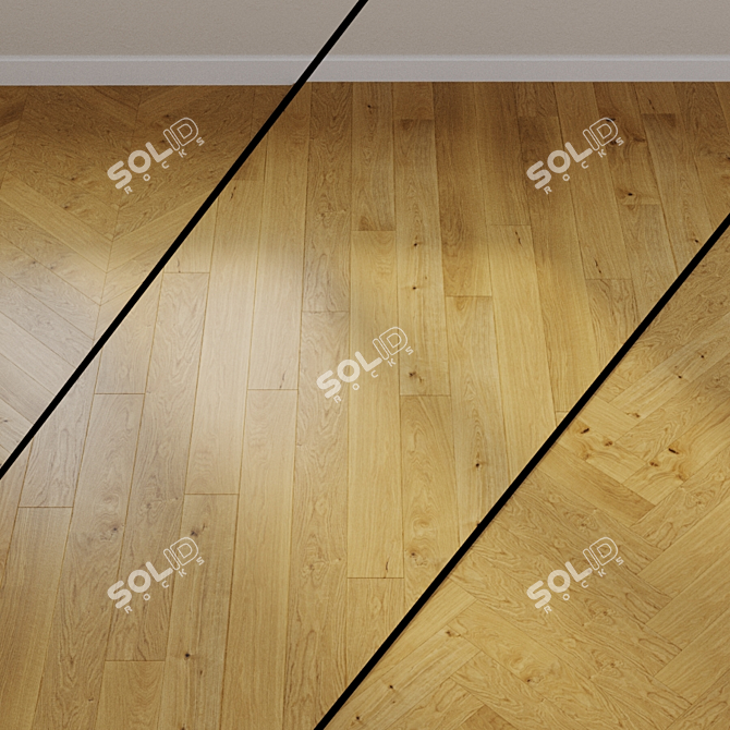 HARO PARKET 3500 Plank 2V Oak Vario 3D model image 1