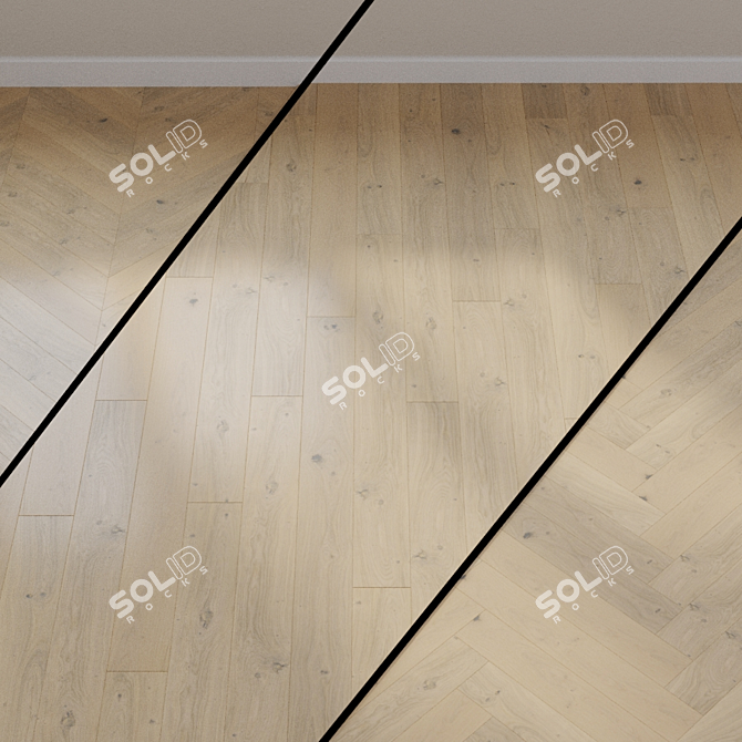 HARO Parquet 4000 Plank: Sand White Oak Sauvage 3D model image 1