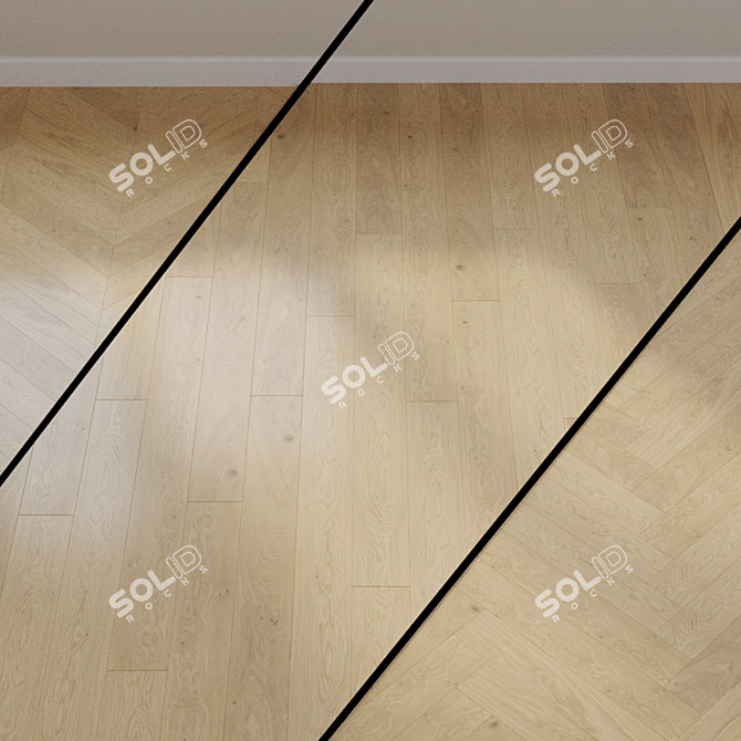 HARO PARQUET 4000: Invisible Oak Plank 3D model image 1