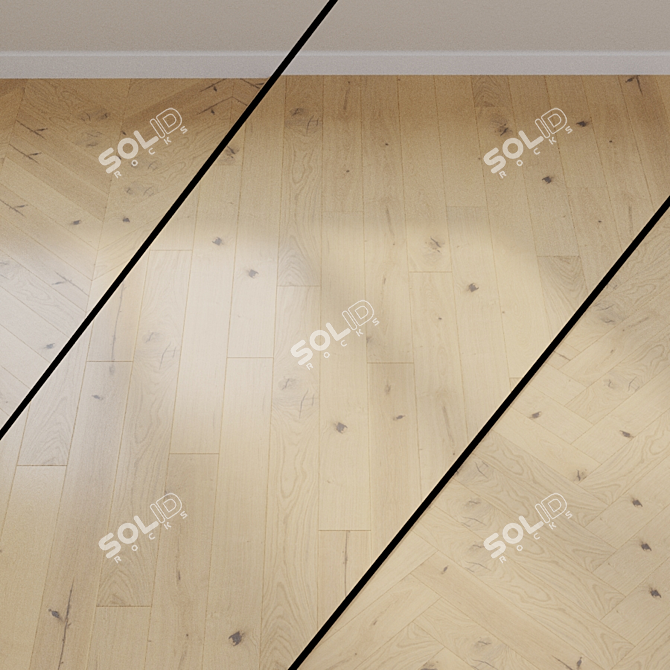 HARO PARQUET 4000 Invisible Oak Plank 3D model image 1