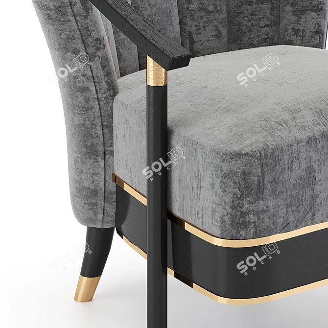 Elegant Serena Armchair: 3D Model with Multiple File Formats 3D model image 4