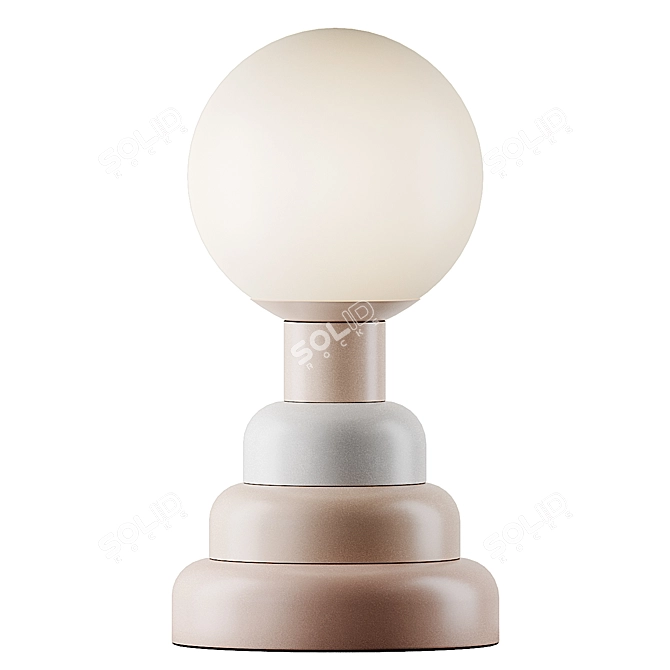 Stacked Green Henley Table Lamp 3D model image 3