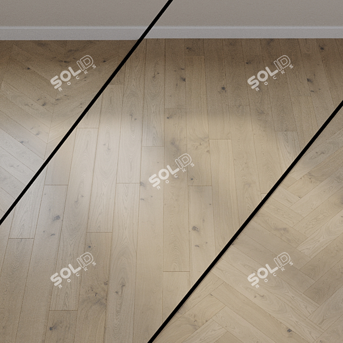 HARO PARQUET 4000 Gray Sandy Oak 3D model image 1