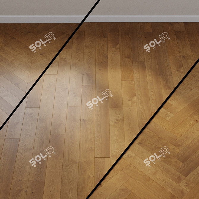 HARO Professional Parquet 4000 - Country House 2V in Mocca-Oak 3D model image 1