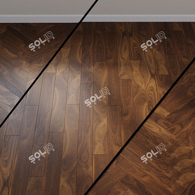 HARO PARQUET 4000 Walnut 1-Strip 3D model image 1