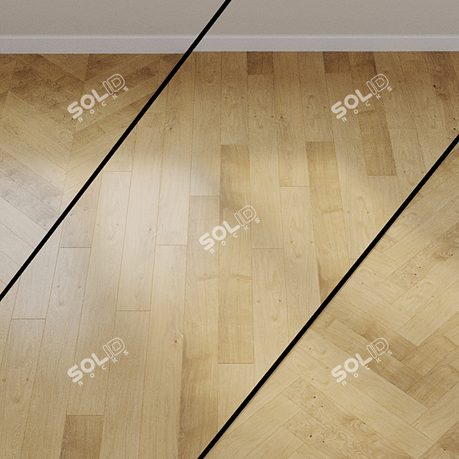 HARO PARQUET 4000 1-Strip Invisible Oak Nature PermaDur 3D model image 1