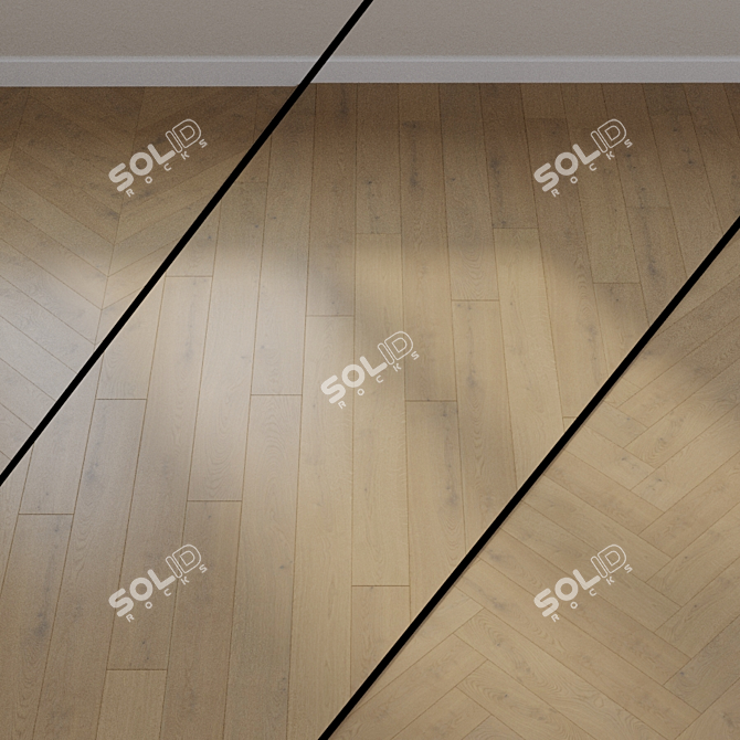 HARO Parquet 4000 - Elegant Gray Oak Flooring 3D model image 1