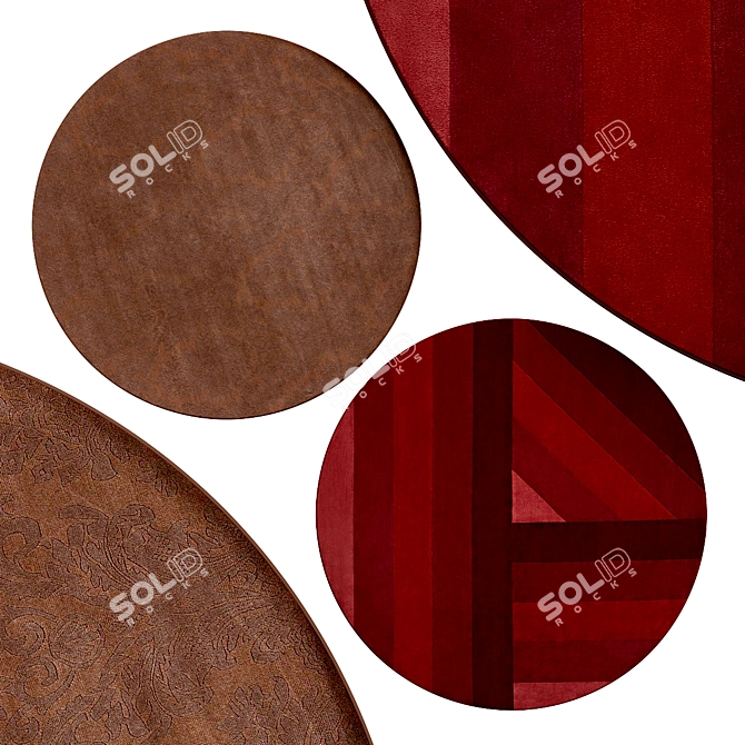 Elegant Round Rugs | No. 177 3D model image 1