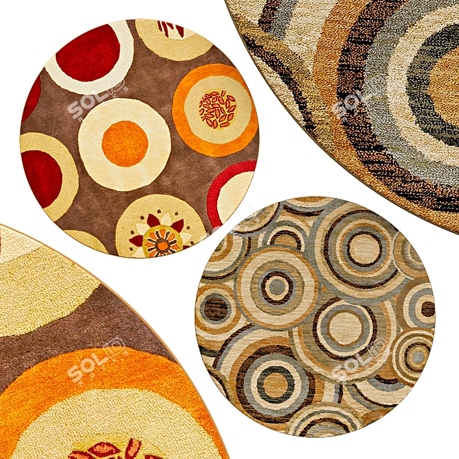 Elegant Circle Rugs | No. 178 3D model image 1