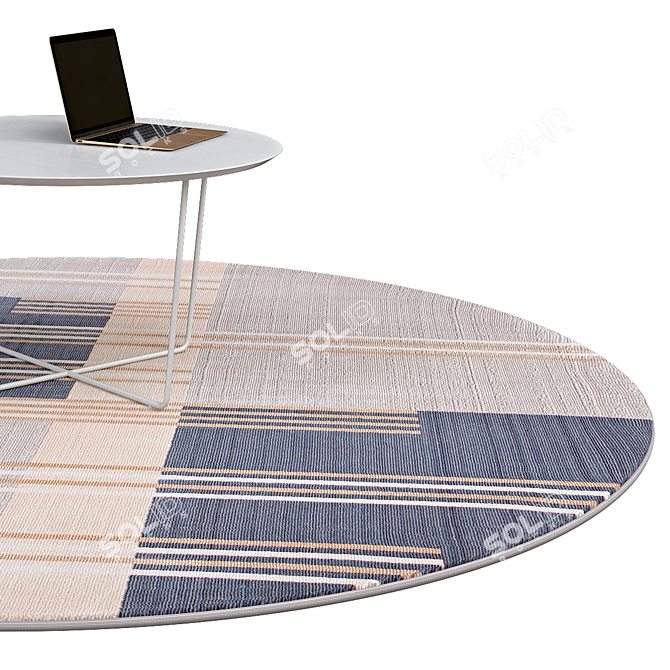 Modern Circle Rugs|Sleek Design 3D model image 2