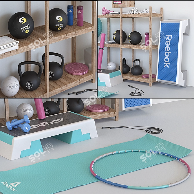 Ultimate Home Gym Set 3D model image 3