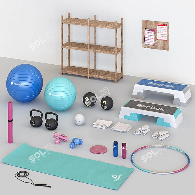 Ultimate Home Gym Set 3D model image 4